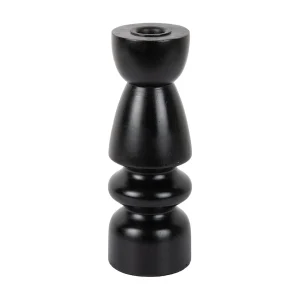 Kandelaar Modelar  – 7x7x20 cm – Zwart