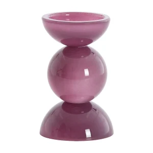 Kaarsenhouder ITINGA – Ø9.5×15.5 cm – Paars