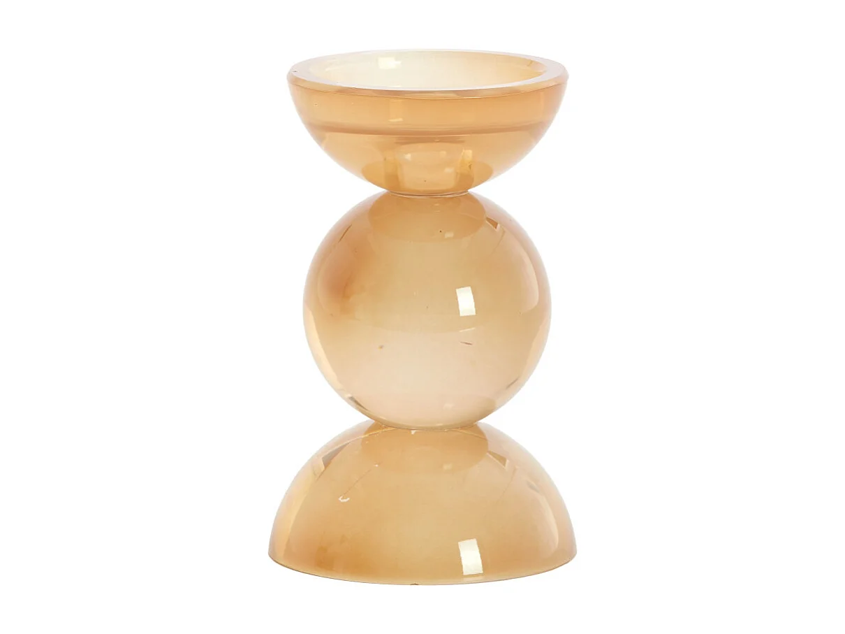 Kaarsenhouder ITINGA - Ø9.5x15.5 cm - Oranje