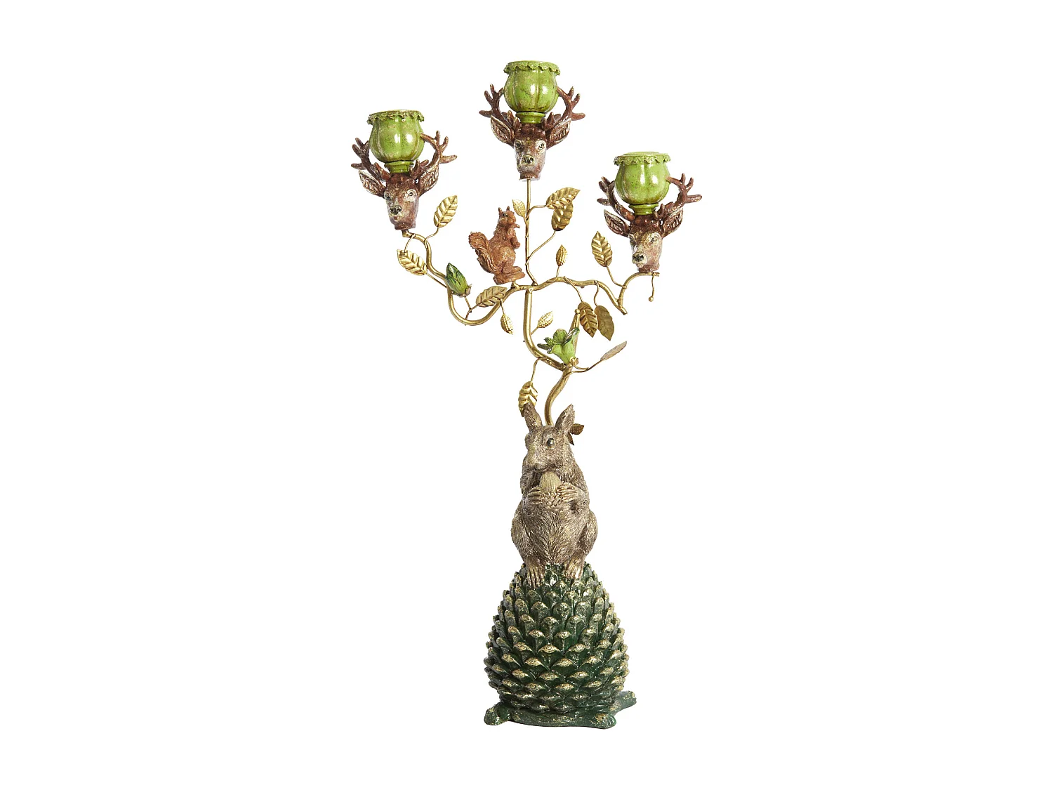 Kandelaar MYRIN - 27x15.5x50 cm - Groen