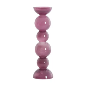 Kaarsenhouder ITINGA – Ø9.5×34 cm – Paars