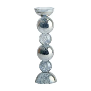 Kaarsenhouder ITINGA – Ø9.5×34 cm – Grijs