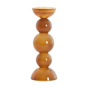 Kaarsenhouder ITINGA – Ø10×26.5 cm – Bruin
