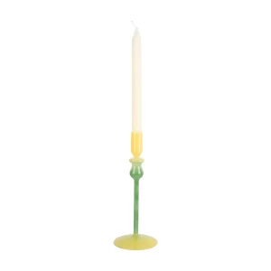 Kandelaar Duo Colores – 9.3×9.3×23 cm – Geel Kandelaar Duo Colores – 9.3×9.3×23 cm – Geel