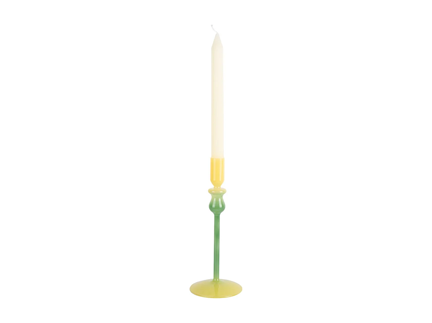 Kandelaar Duo Colores - 9.3x9.3x23 cm - Geel