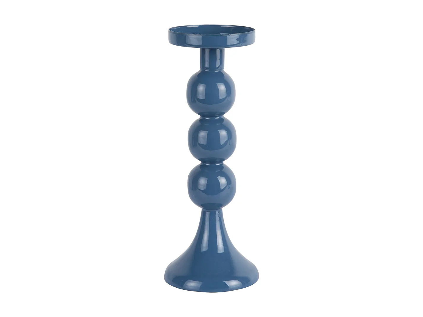 Kandelaar Funky - 8.5x8.5x23 cm - Blauw