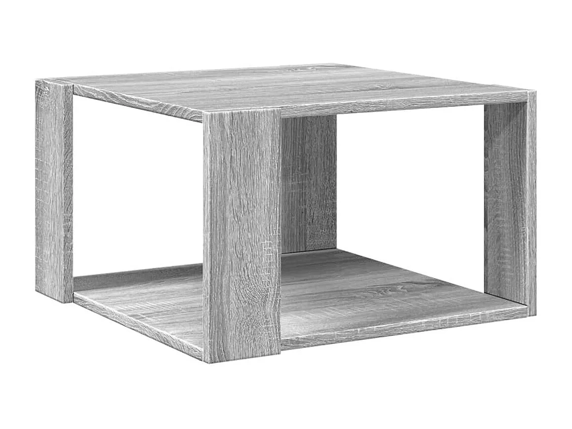 Julissa Salontafel 51,5x51,5x30 cm bewerkt hout grijs sonoma eikenkleur