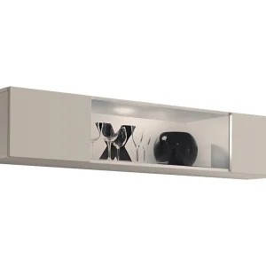 Horizontale vitrinekast FLY kasjmier – 1 deels glazen deur met LED Horizontale vitrinekast FLY kasjmier – 1 deels glazen deur met LED