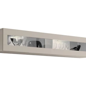 Horizontale vitrinekast FLY kasjmier – 1 glazen deur met LED Horizontale vitrinekast FLY kasjmier – 1 glazen deur met LED