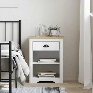 Idren Nachtkastje BODO 53×38,5×67 cm massief grenenhout bruin Idren Nachtkastje BODO 53×38,5×67 cm massief grenenhout bruin