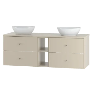 Kasjmier badkamerset 140 cm Kast Rek Wastafel Marco