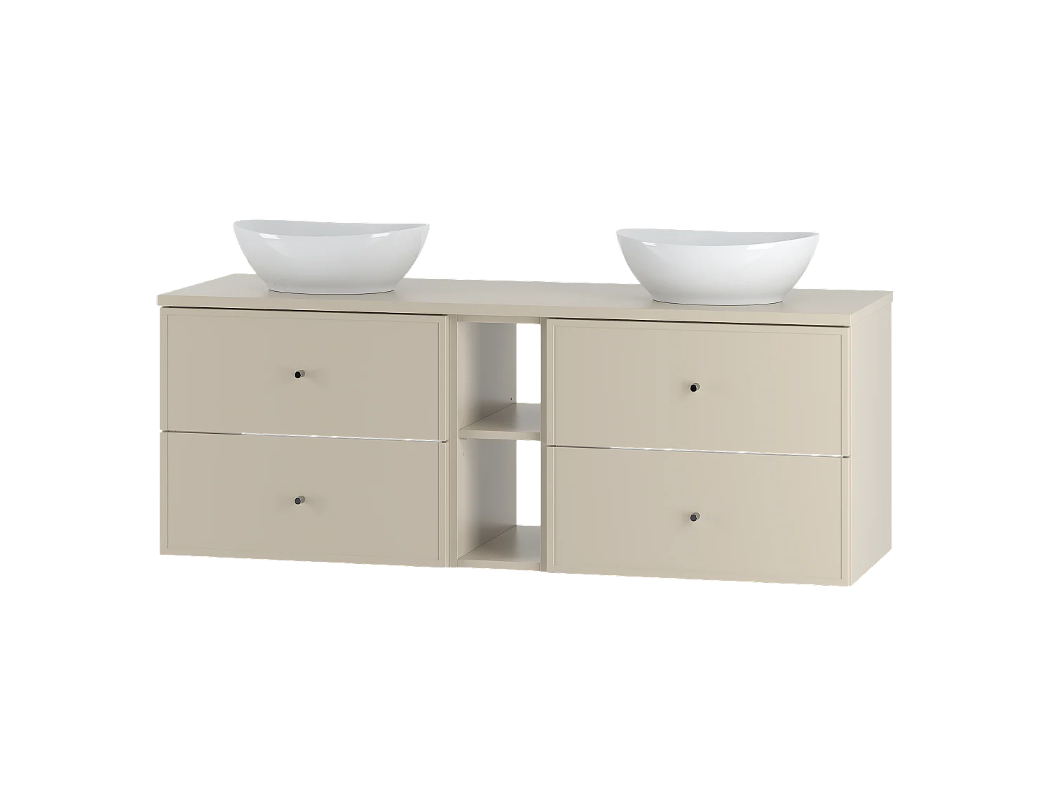 Kasjmier badkamerset 140 cm Kast Rek Wastafel Marco