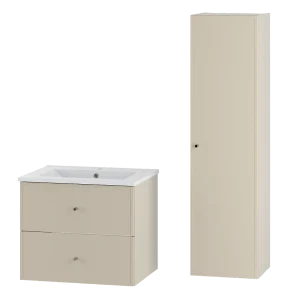 Kasjmier badkamerset 60 cm Kast met wastafel Marco-kolom Kasjmier badkamerset 60 cm Kast met wastafel Marco-kolom