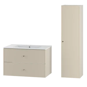 Kasjmier badkamerset 80 cm Kast met wastafel Marco-kolom Kasjmier badkamerset 80 cm Kast met wastafel Marco-kolom