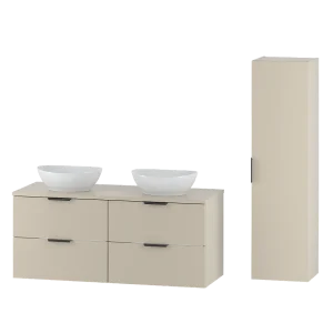Kasjmier badkamerset 120 cm Kast Wastafelblad Kolom Kolom Pile Kasjmier badkamerset 120 cm Kast Wastafelblad Kolom Kolom Pile
