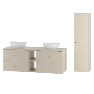 Kasjmier badkamerset 140 cm Kast Rek Wastafelblad Kolom Marco-kolom