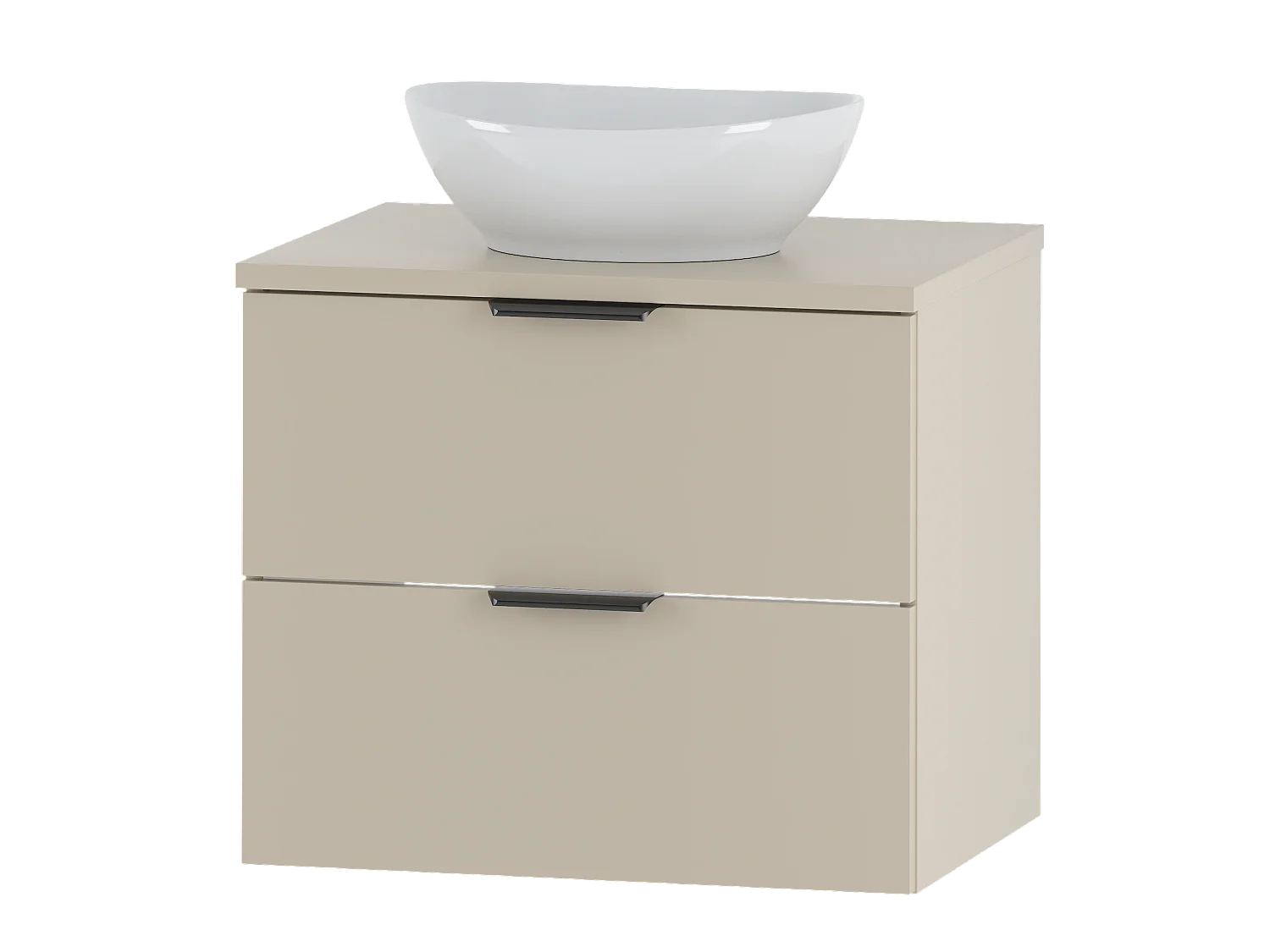 Kasjmier badkamerset 60 cm Kast met wastafelblad Pile