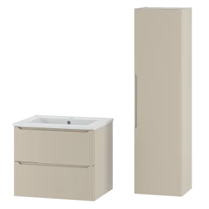 Kasjmier badkamerset 60 cm Kast met wastafel Etna-kolom Kasjmier badkamerset 60 cm Kast met wastafel Etna-kolom
