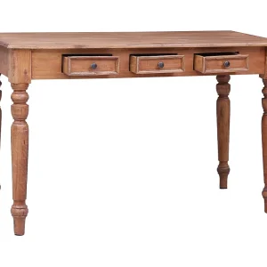 Isaak Bureau met lades 117x57x75 cm massief mahoniehout Isaak Bureau met lades 117x57x75 cm massief mahoniehout