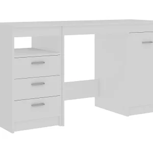 Hristina  Bureau 140x50x76 cm bewerkt hout wit