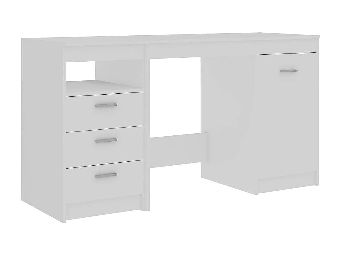 Hristina Bureau 140x50x76 cm bewerkt hout wit