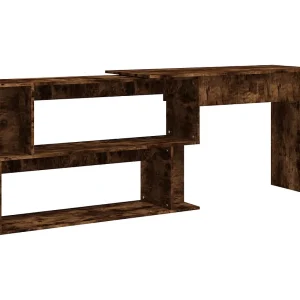 Jakobstad Hoekbureau 200x50x76 cm bewerkt hout gerookt eikenkleur Jakobstad Hoekbureau 200x50x76 cm bewerkt hout gerookt eikenkleur