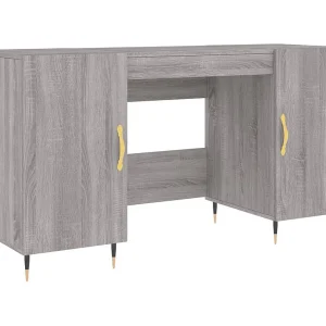 Kahina Bureau 140x50x75 cm bewerkt hout grijs sonoma eikenkleurig Kahina Bureau 140x50x75 cm bewerkt hout grijs sonoma eikenkleurig