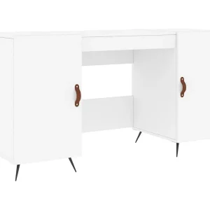 Jan Bureau 140x50x75 cm bewerkt hout wit Jan Bureau 140x50x75 cm bewerkt hout wit