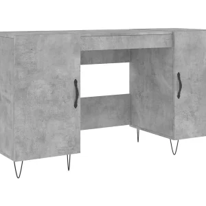 Jett Bureau 140x50x75 cm bewerkt hout betongrijs Jett Bureau 140x50x75 cm bewerkt hout betongrijs