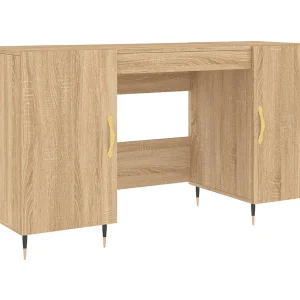 Kahina Bureau 140x50x75 cm bewerkt hout sonoma eikenkleurig Kahina Bureau 140x50x75 cm bewerkt hout sonoma eikenkleurig