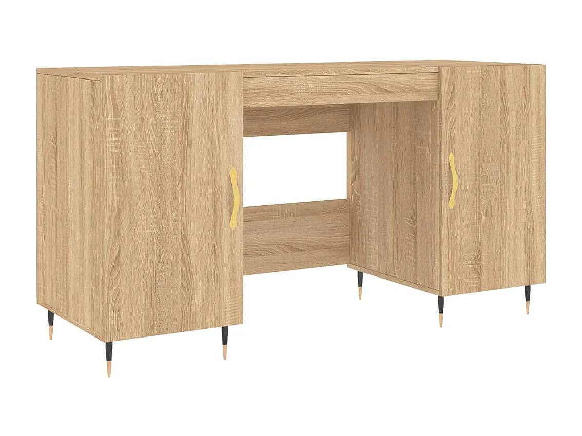 Kahina Bureau 140x50x75 cm bewerkt hout sonoma eikenkleurig