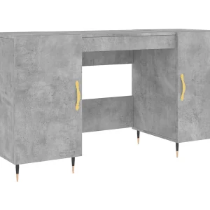 Kahina Bureau 140x50x75 cm bewerkt hout betongrijs Kahina Bureau 140x50x75 cm bewerkt hout betongrijs