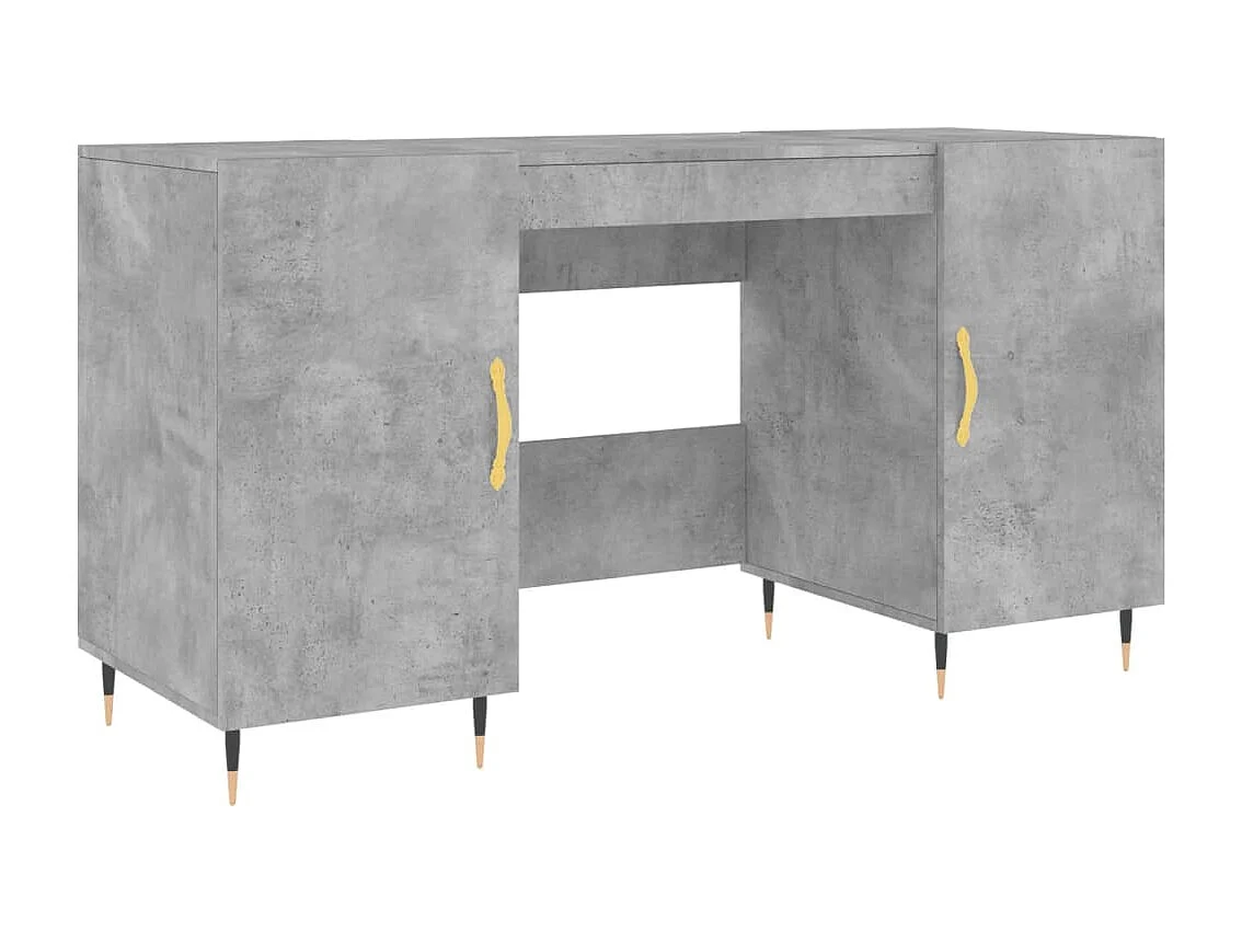 Kahina Bureau 140x50x75 cm bewerkt hout betongrijs
