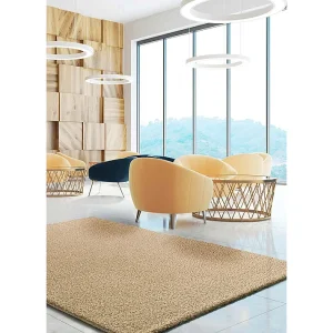 Hoogpolig tapijt – glad – beige – 57×110 cm – NORGE Hoogpolig tapijt – glad – beige – 57×110 cm – NORGE