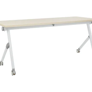Inklapbaar bureau BENDI Lichtbruin 180 cm 60 cm met wielen Inklapbaar bureau BENDI Lichtbruin 180 cm 60 cm met wielen