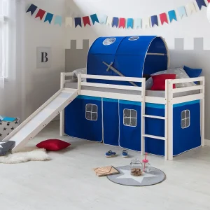 Hoogslaper met Matras 90×200 cm Blauw Hoogslaper met Matras 90×200 cm Blauw