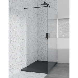 Inloopdouchewand Walk-In KETIL Zwart 90×195 cm 8 mm Transparant Nano-glas Inloopdouchewand Walk-In KETIL Zwart 90×195 cm 8 mm Transparant Nano-glas