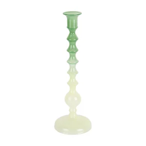 Kandelaar Grato Mecer – 9x9x28 cm – Groen Kandelaar Grato Mecer – 9x9x28 cm – Groen