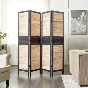 Roomdivider met 4 panelen BRENNERBAD Bruin/zwart 164 cm 170 cm Roomdivider met 4 panelen BRENNERBAD Bruin/zwart 164 cm 170 cm