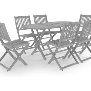 Hyral 7-delige Tuinset massief acaciahout grijs Hyral 7-delige Tuinset massief acaciahout grijs