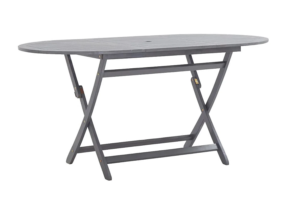 Hyral 9-delige Tuinset massief acaciahout grijs