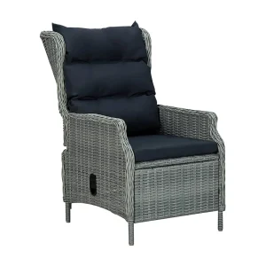 Jarek  9-delige Tuinset met kussens poly rattan lichtgrijs