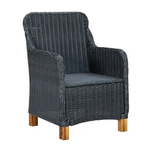 Horsham 9-delige Tuinset met kussens poly rattan donkergrijs Horsham 9-delige Tuinset met kussens poly rattan donkergrijs