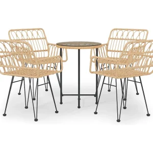 Ian Lucas 5-delige Tuinset poly rattan Ian Lucas 5-delige Tuinset poly rattan