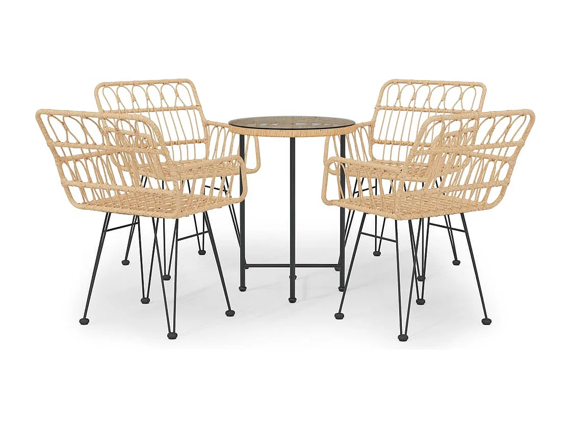 Ian Lucas 5-delige Tuinset poly rattan