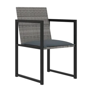 Holly Ann 5-delige Tuinset met kussens poly rattan grijs Holly Ann 5-delige Tuinset met kussens poly rattan grijs