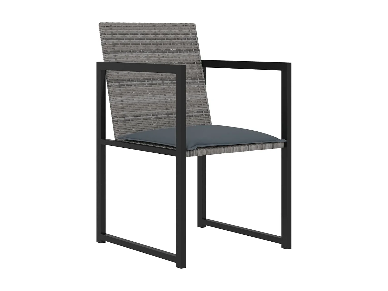 Holly Ann 5-delige Tuinset met kussens poly rattan grijs