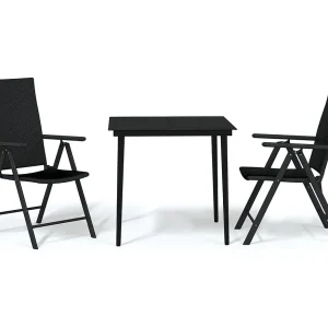 Jarlik  3-delige Tuinset zwart