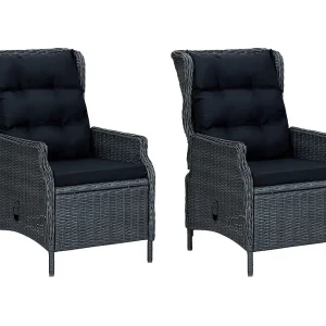 Kalren 9-delige Tuinset met kussens poly rattan donkergrijs Kalren 9-delige Tuinset met kussens poly rattan donkergrijs