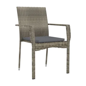 Karl Mason 5-delige Tuinset met kussens poly rattan zwart en grijs Karl Mason 5-delige Tuinset met kussens poly rattan zwart en grijs